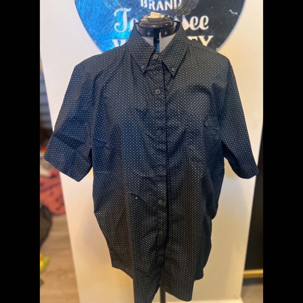 Weatherproof Black Casual Button Down Shirt